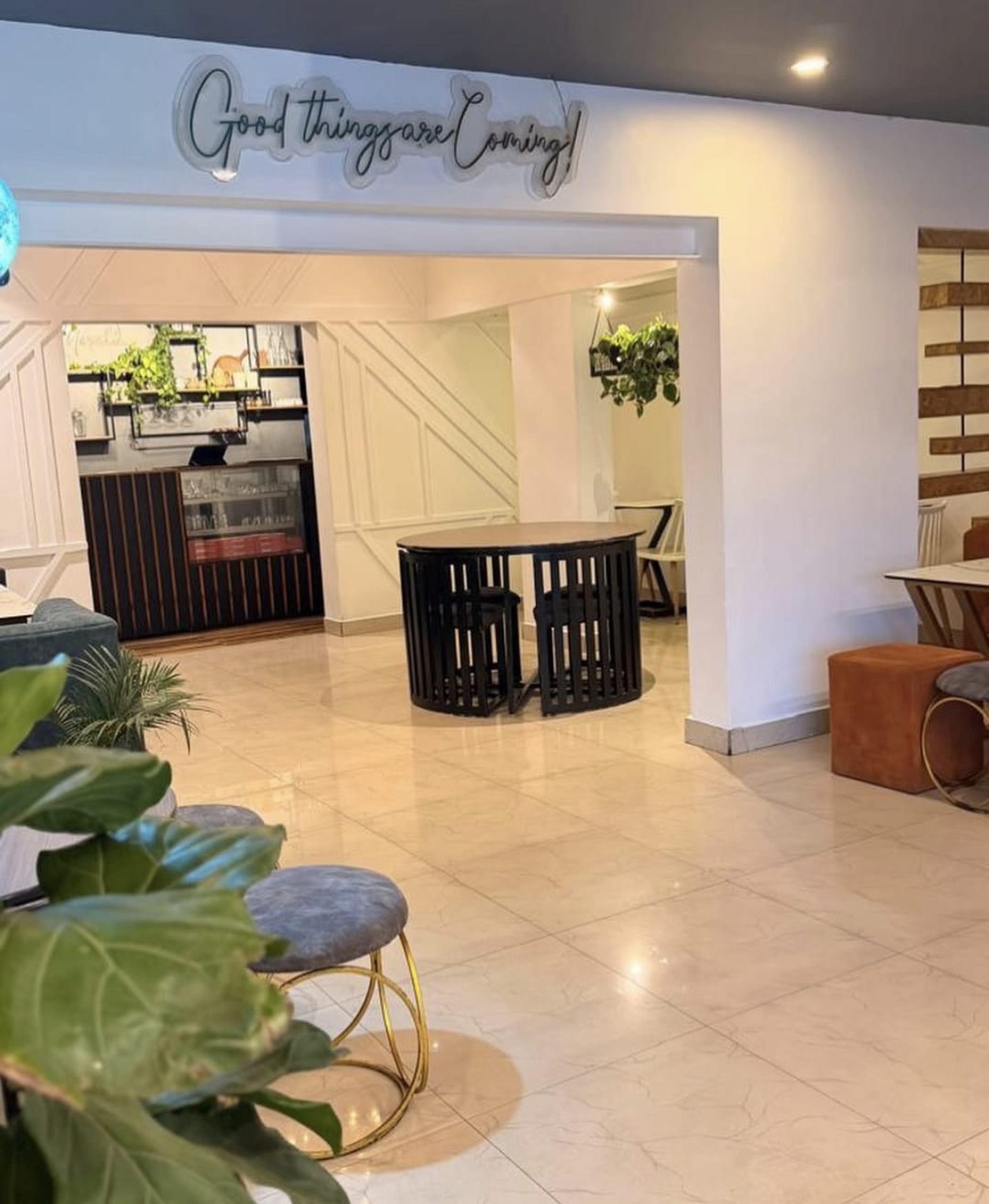 Beautiful indoor dining space at Cafe Merakle